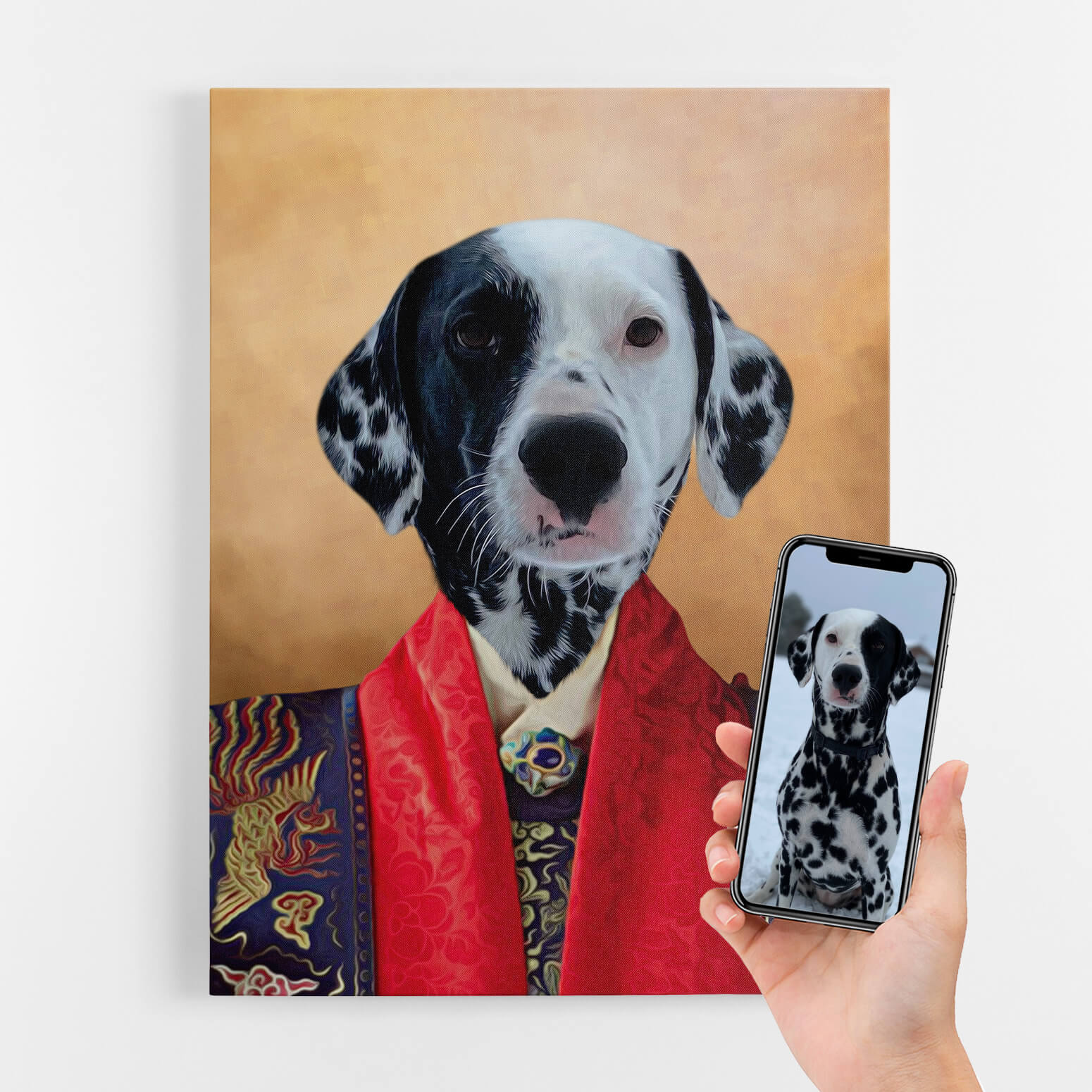 Dog Asian Empress Portrait Canvas