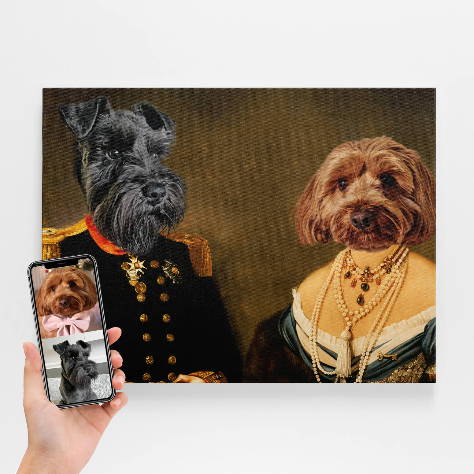 Royal Couple Dog Portrait