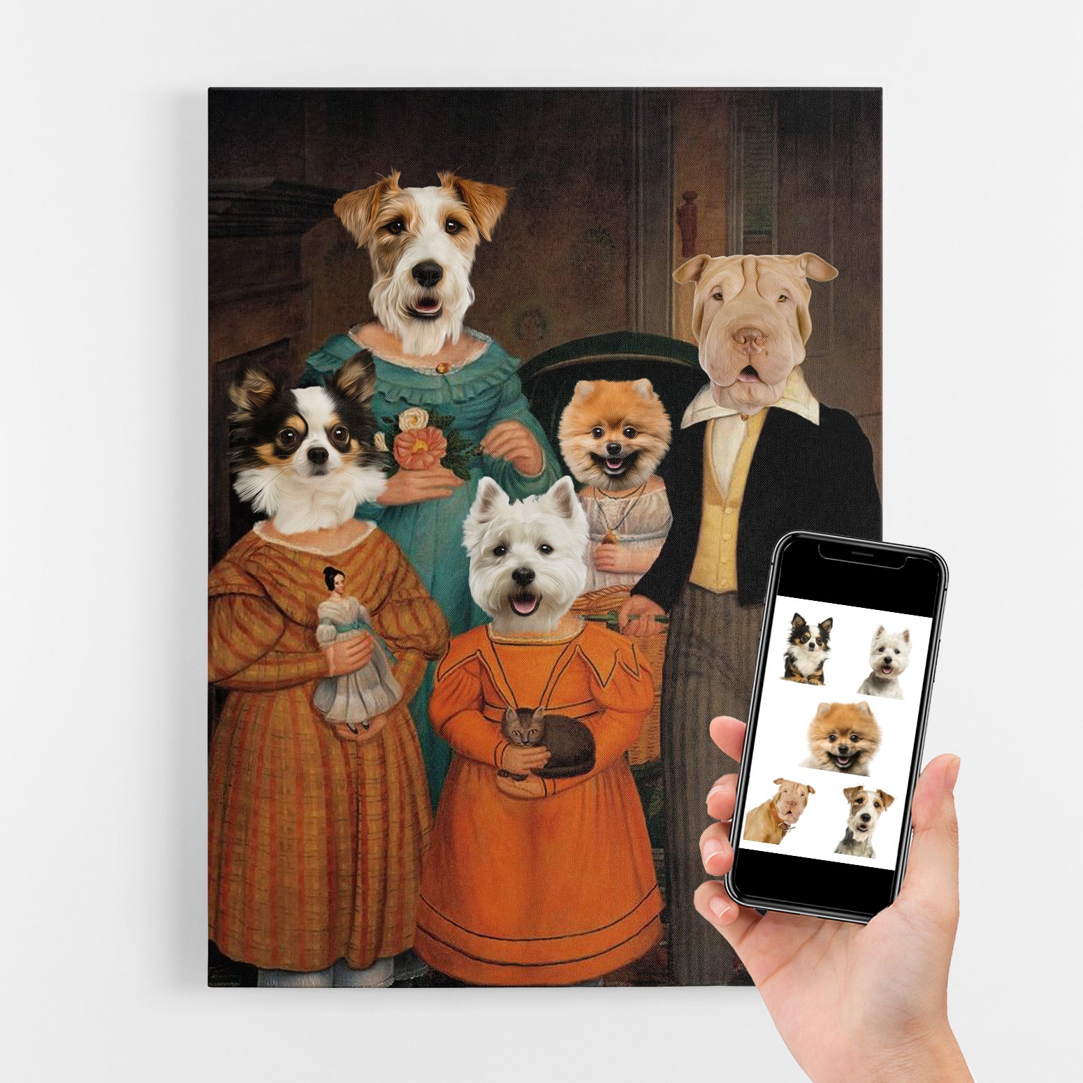 Victorian Family Dog Portrait