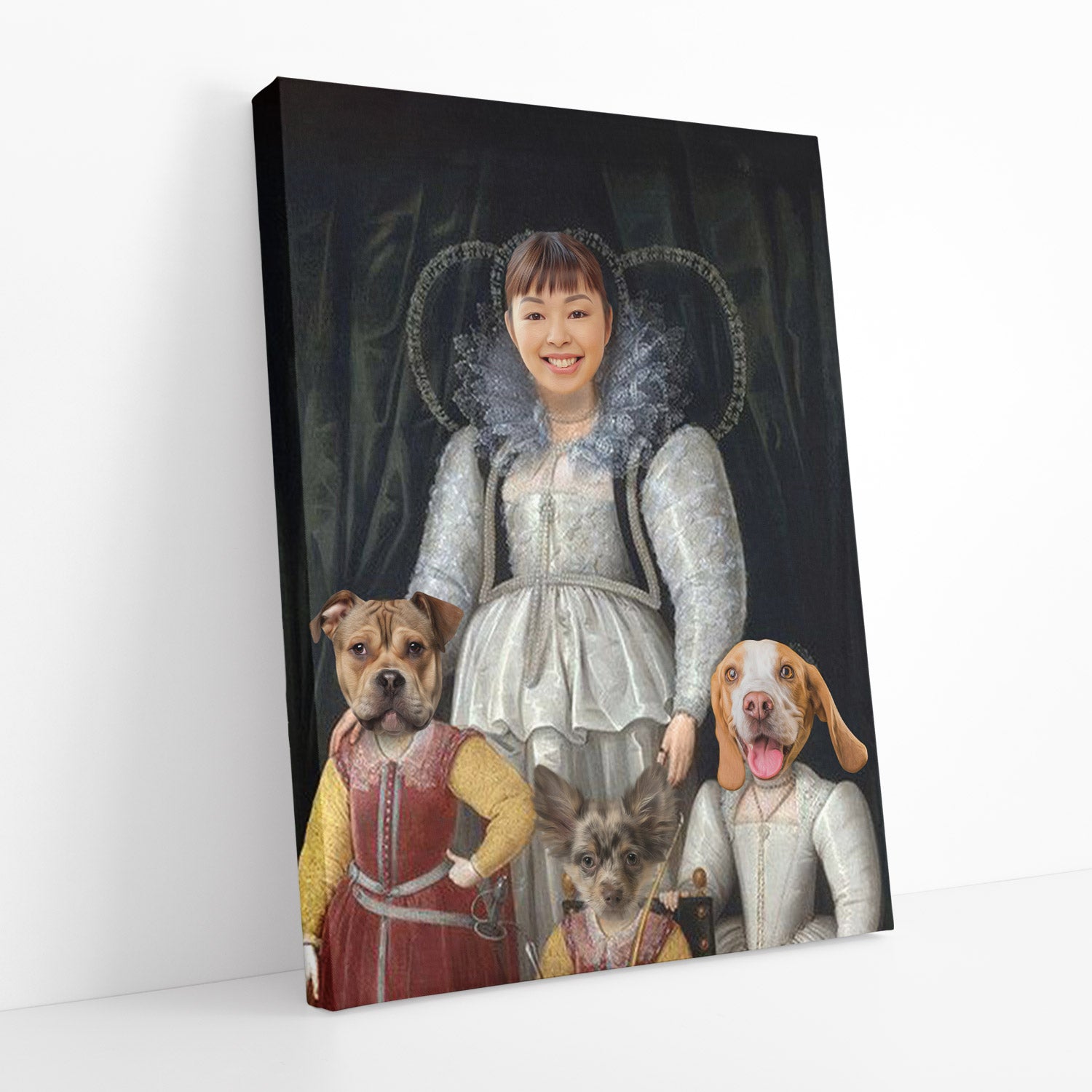 Victorian Mum & Children pet Portrait