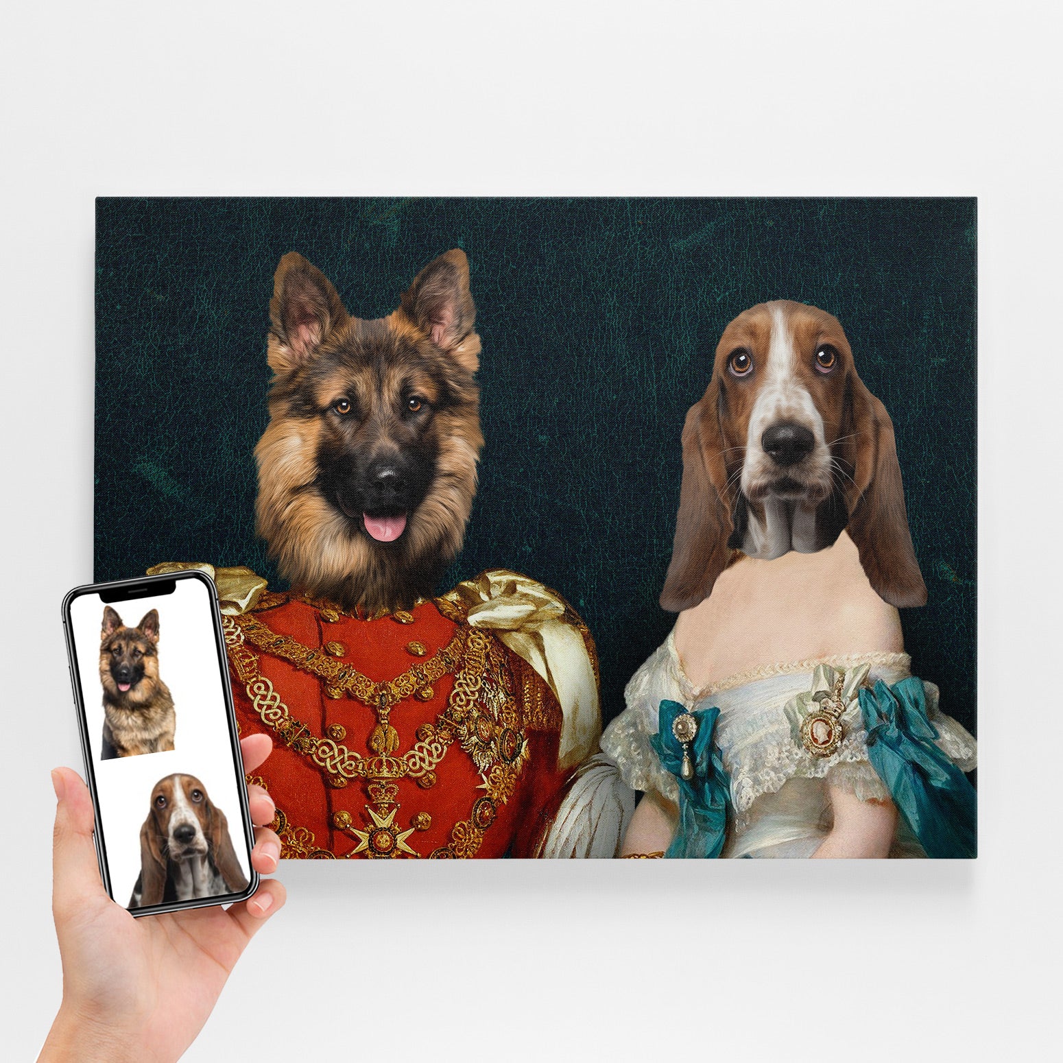 Victorian Couple Dog Portrait