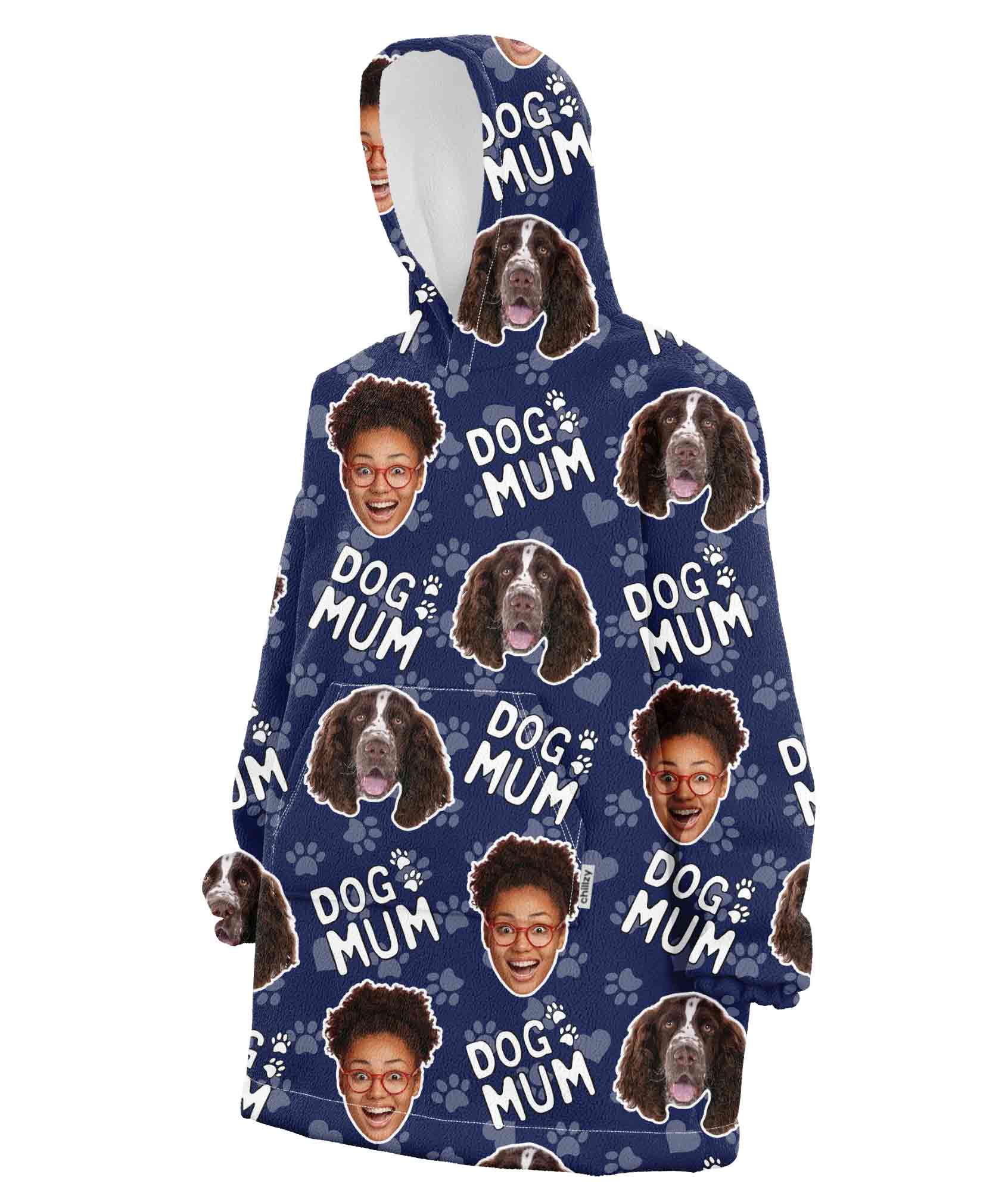 Dog Mum Personalised Hoodie Blanket