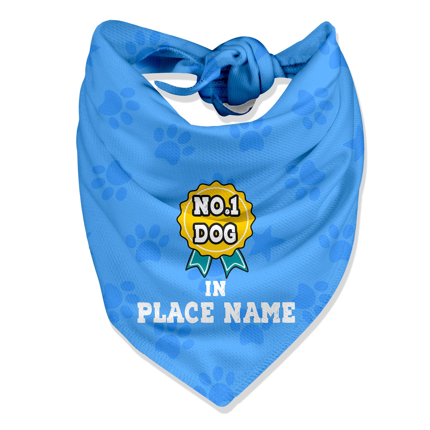 number 1 dog in town personalised dog bandana