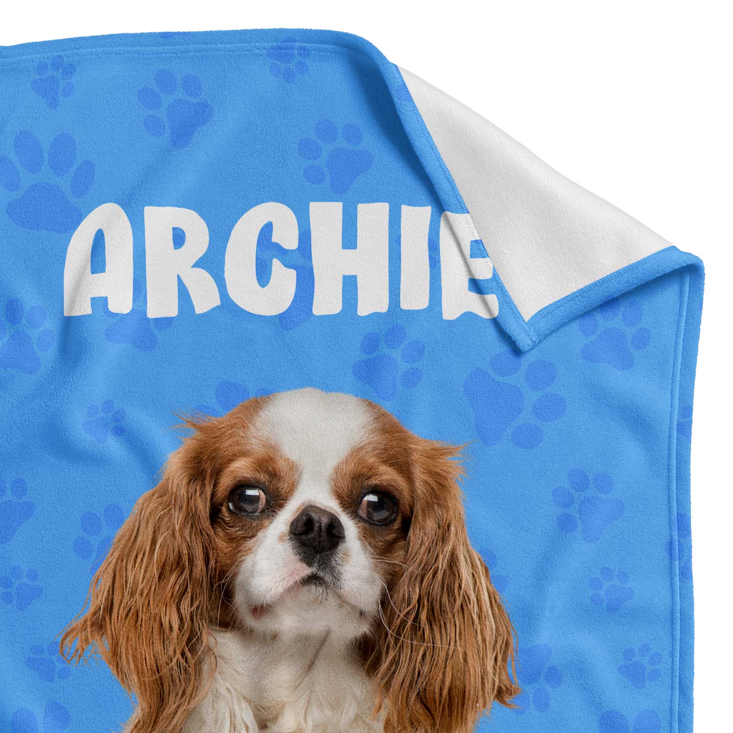 personalised blanket with your dogs name and photo