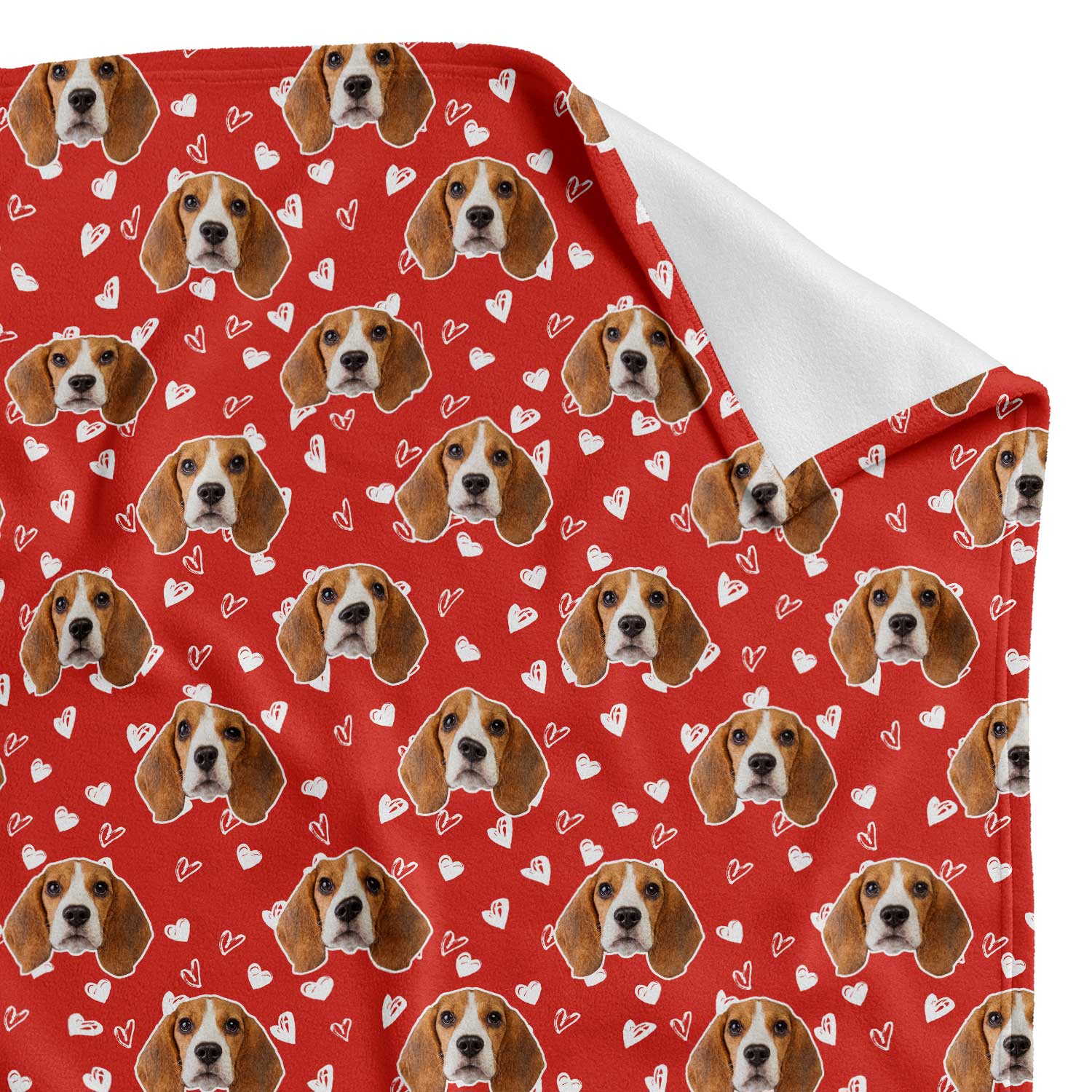love heart personalised dog blanket