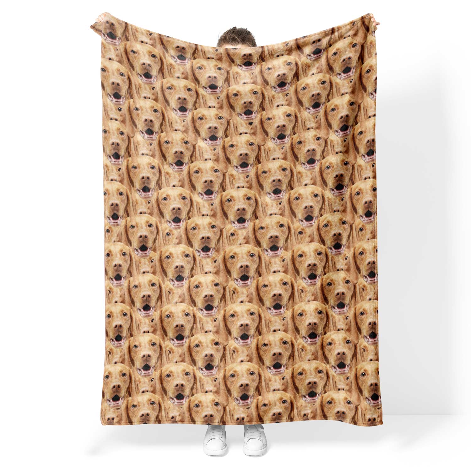 face mash personalised dog blanket