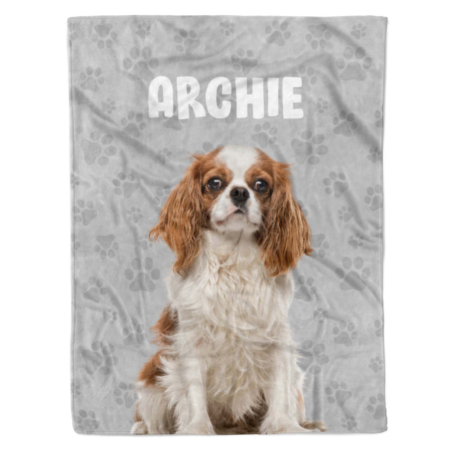 photo blanket with your dogs name