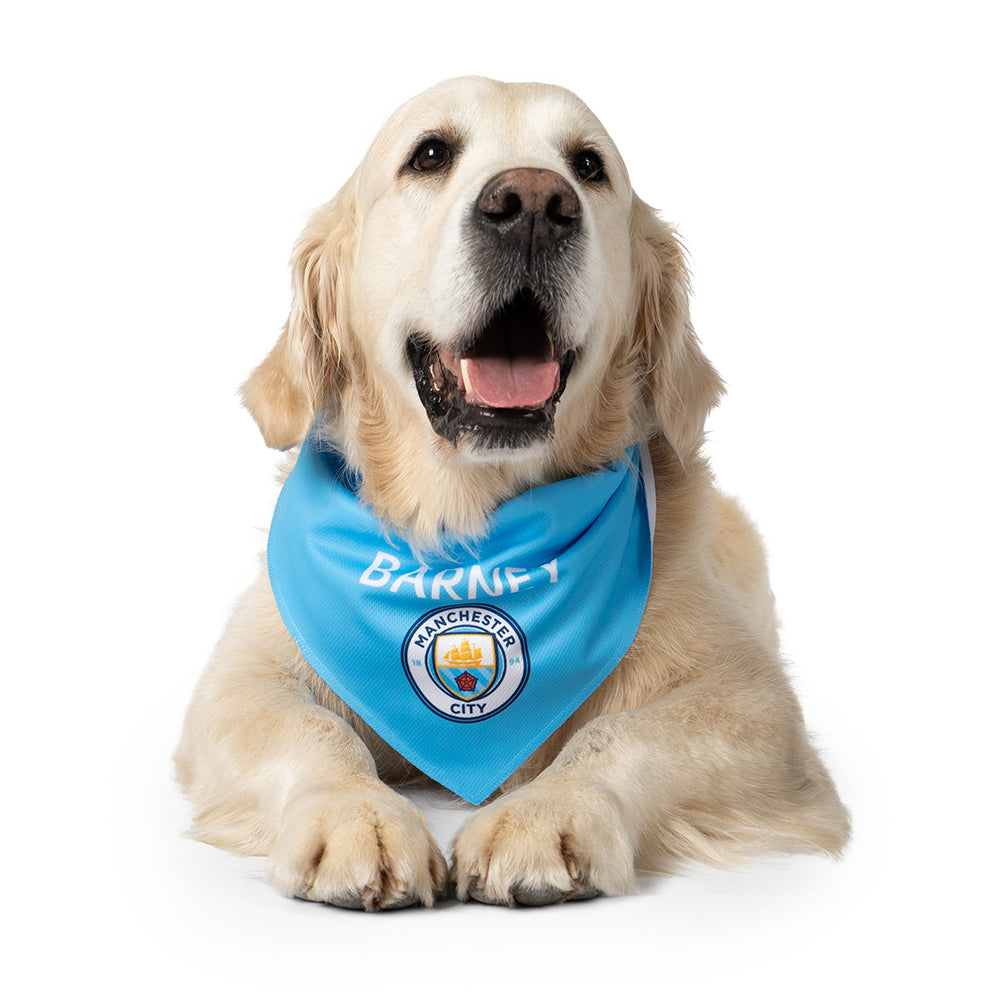 Personalised Man City Dog Bandana