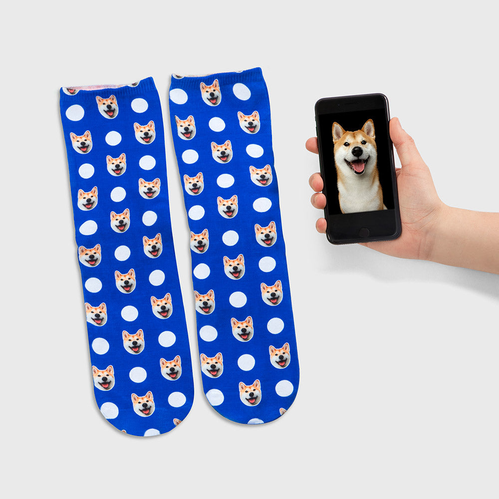 Polka Dog Personalised Socks