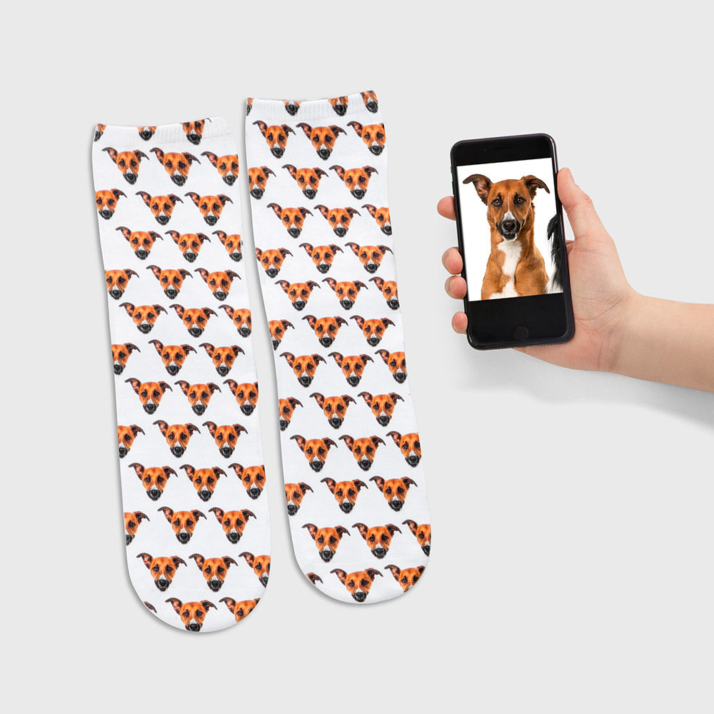 Dog Pattern Face Socks