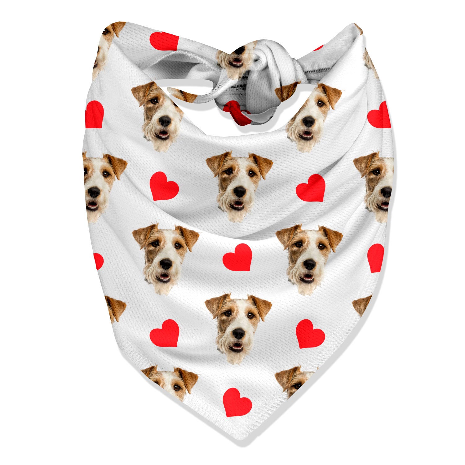 Hearts Personalised Dog Bandana