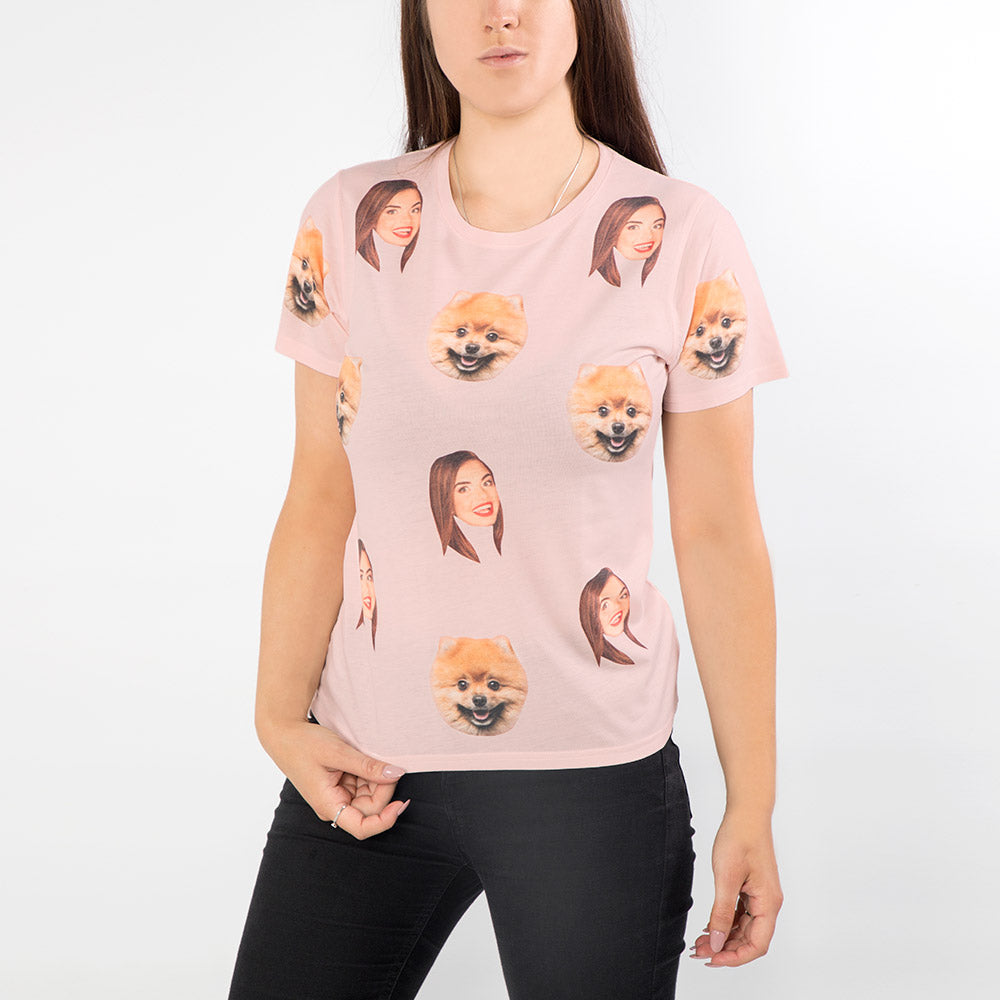 Personalised Dog & Owner Ladies T-Shirt