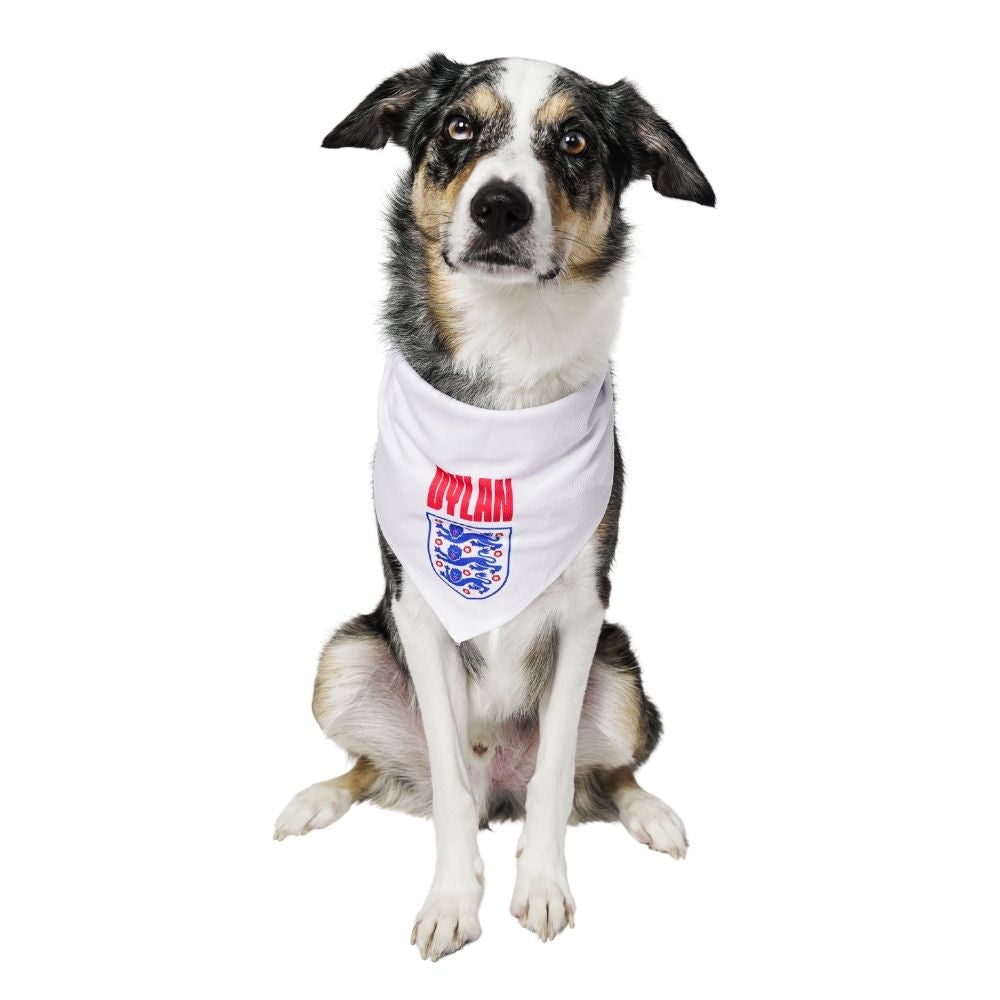 Personalised England Dog Bandana