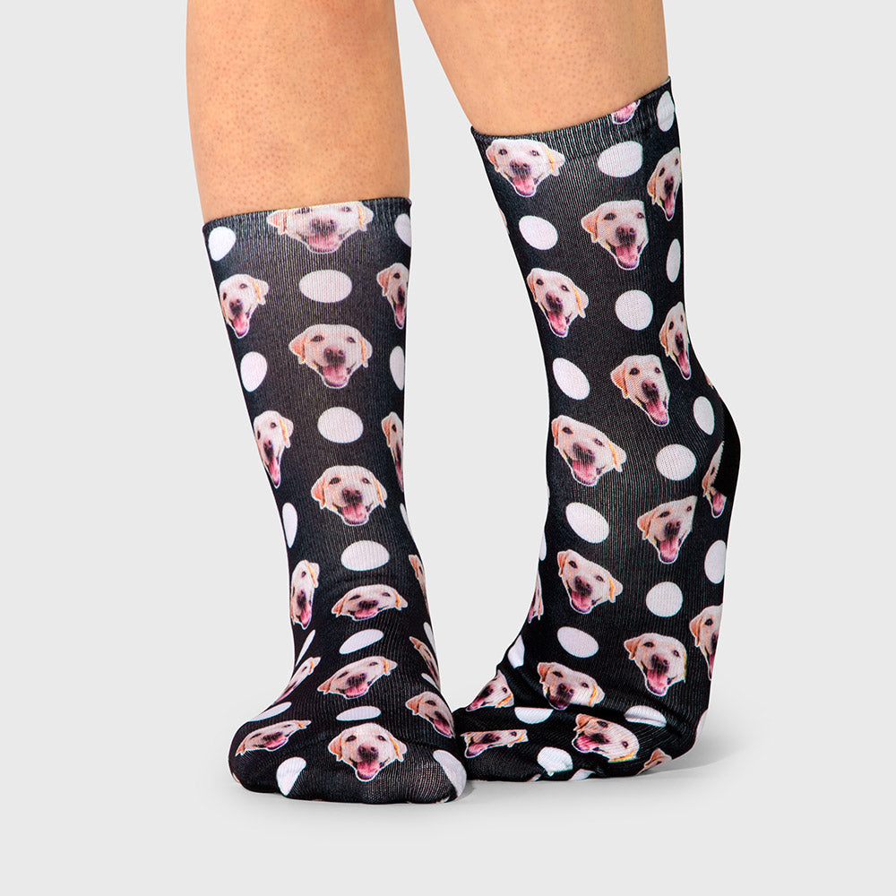 Polka Dog Photo Socks