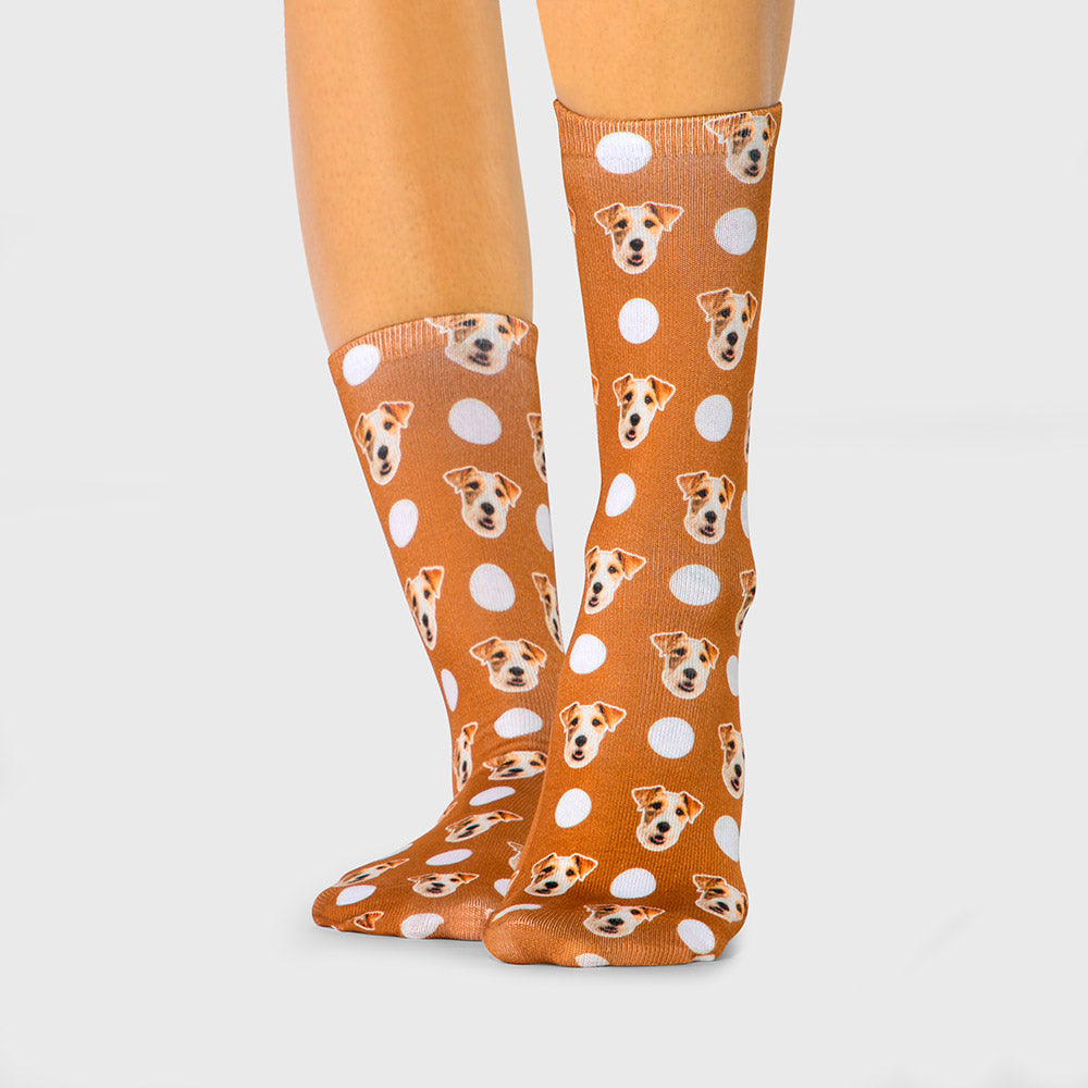 Customisable Polka Dog Socks