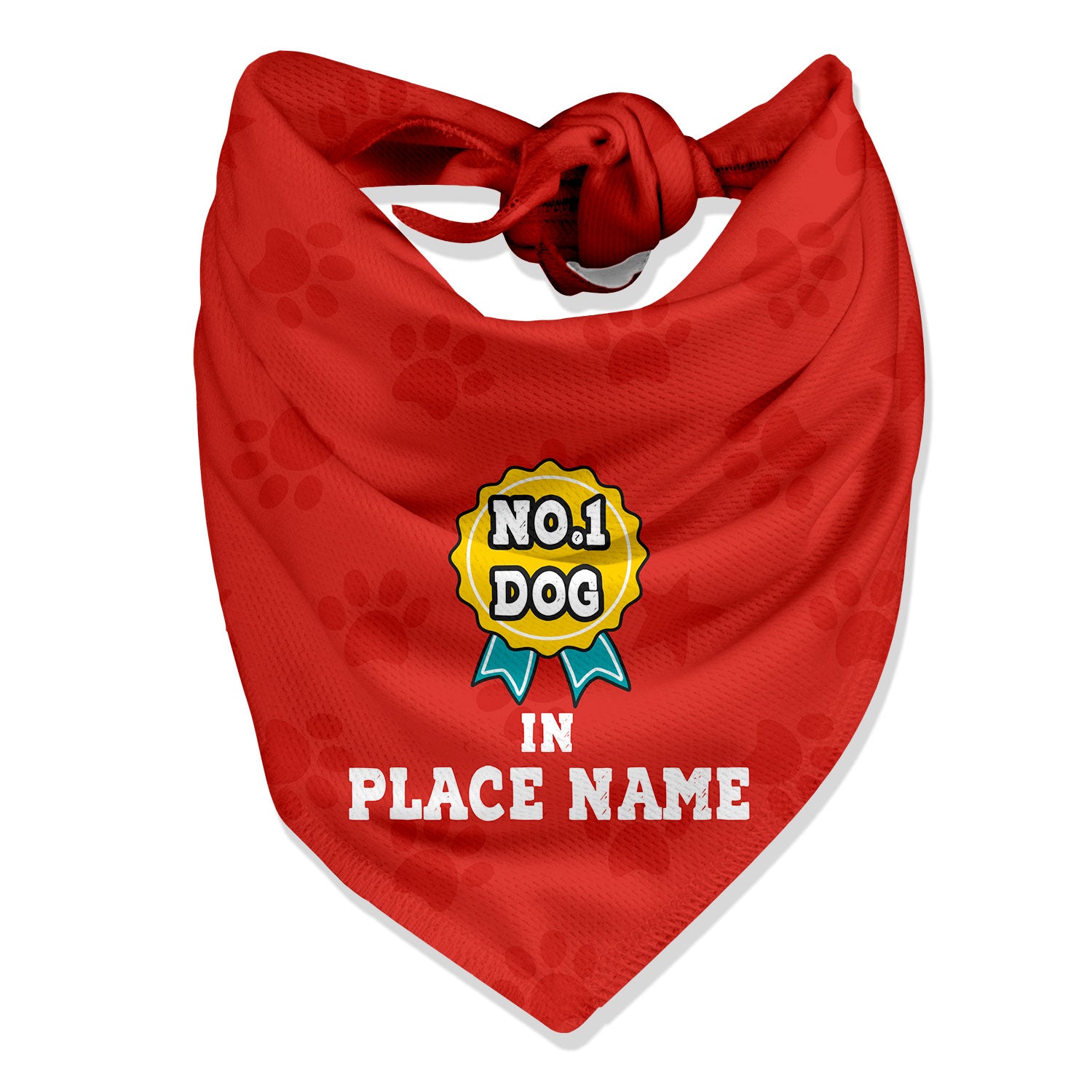 personalised number 1 dog in town bandana