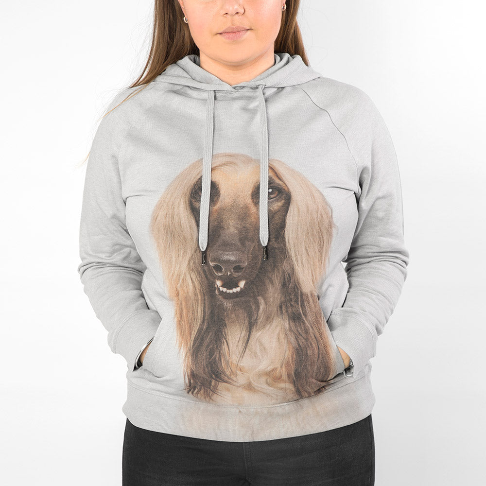 Personalised Dog Face Ladies Hoodie