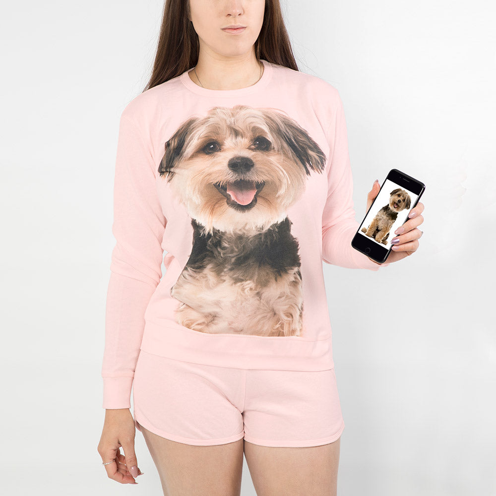 Dog Face Ladies Loungewear Short Set