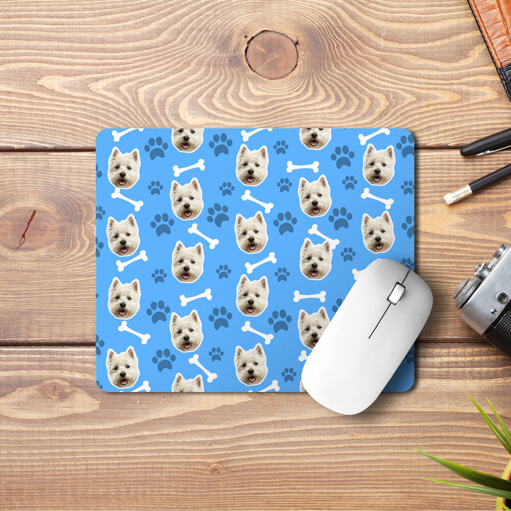 Custom Photo Mouse Mat With Dogs Face