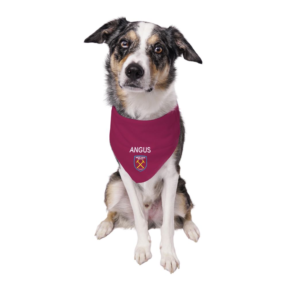 Personalised West Ham Dog Bandana