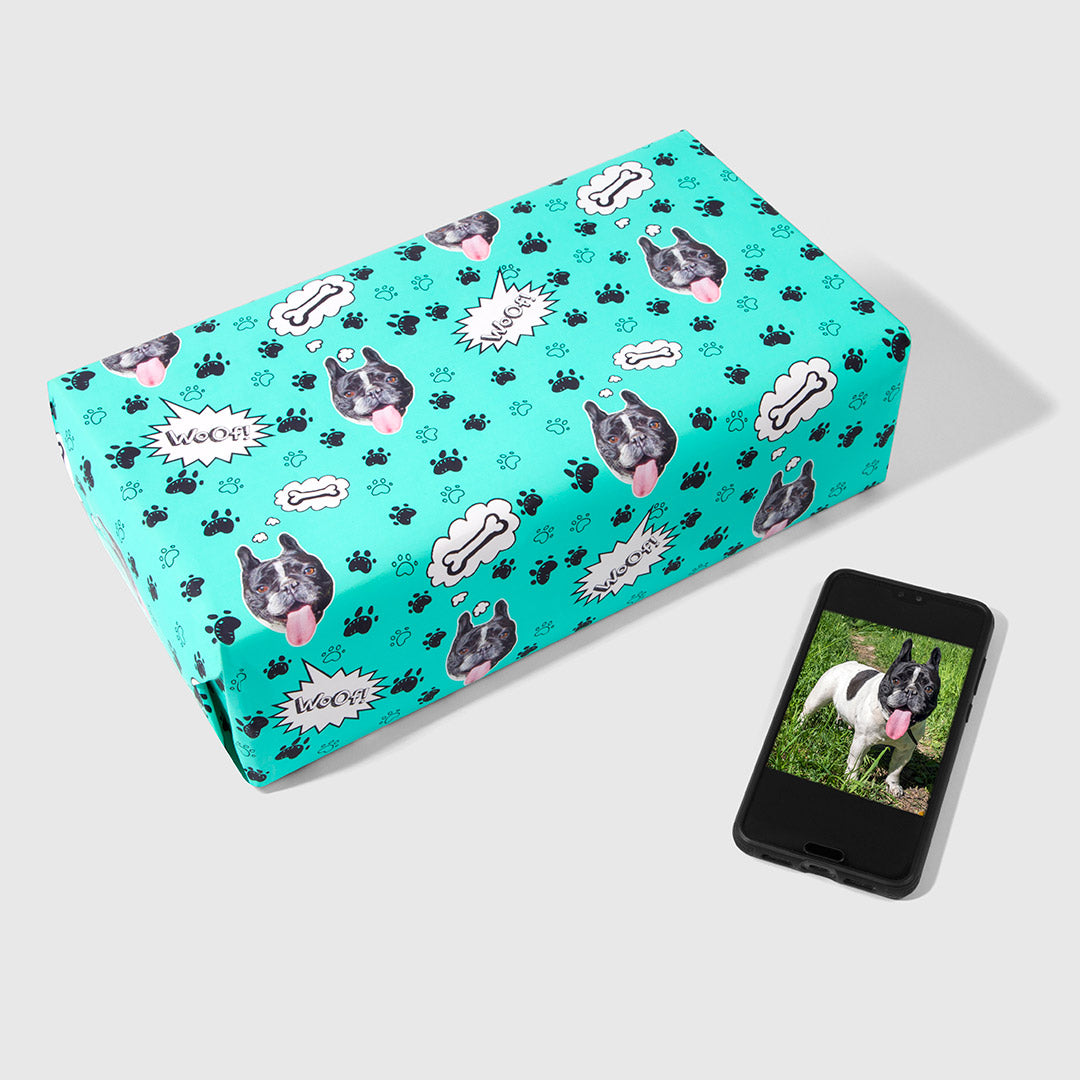 Dog Photo Woof Wrapping Paper