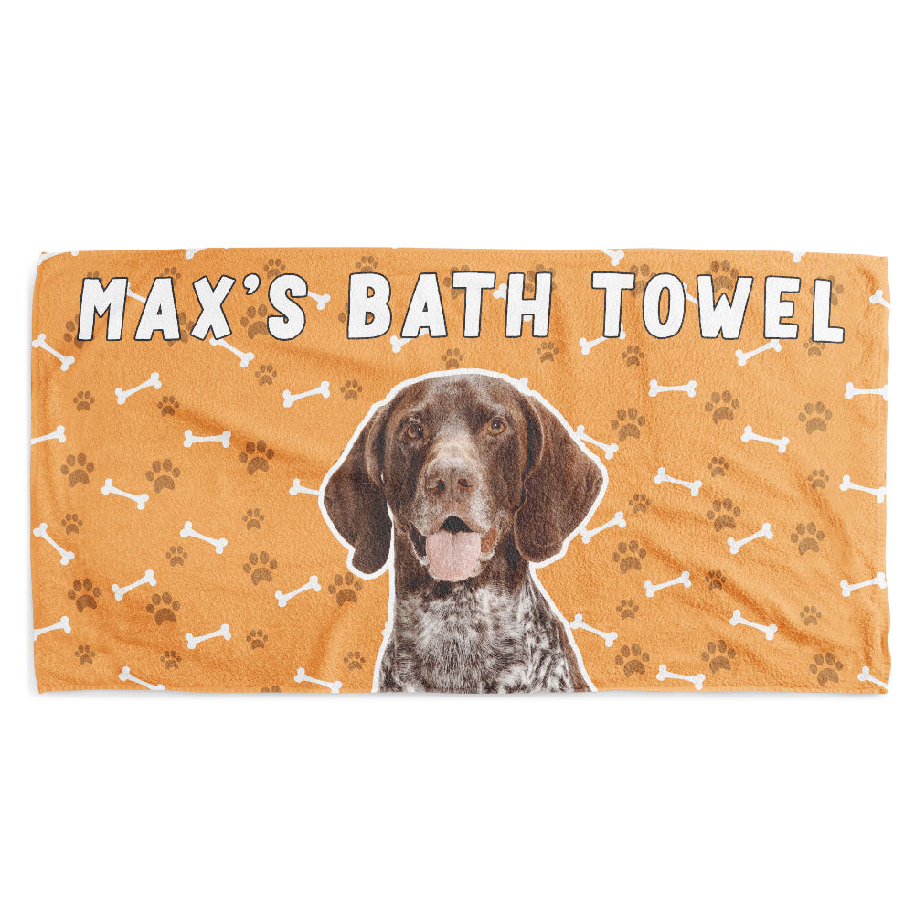Dog Photo and Name On Towel
