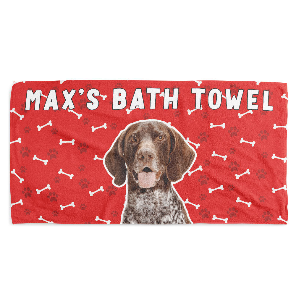 Your Dog Name Red Towel