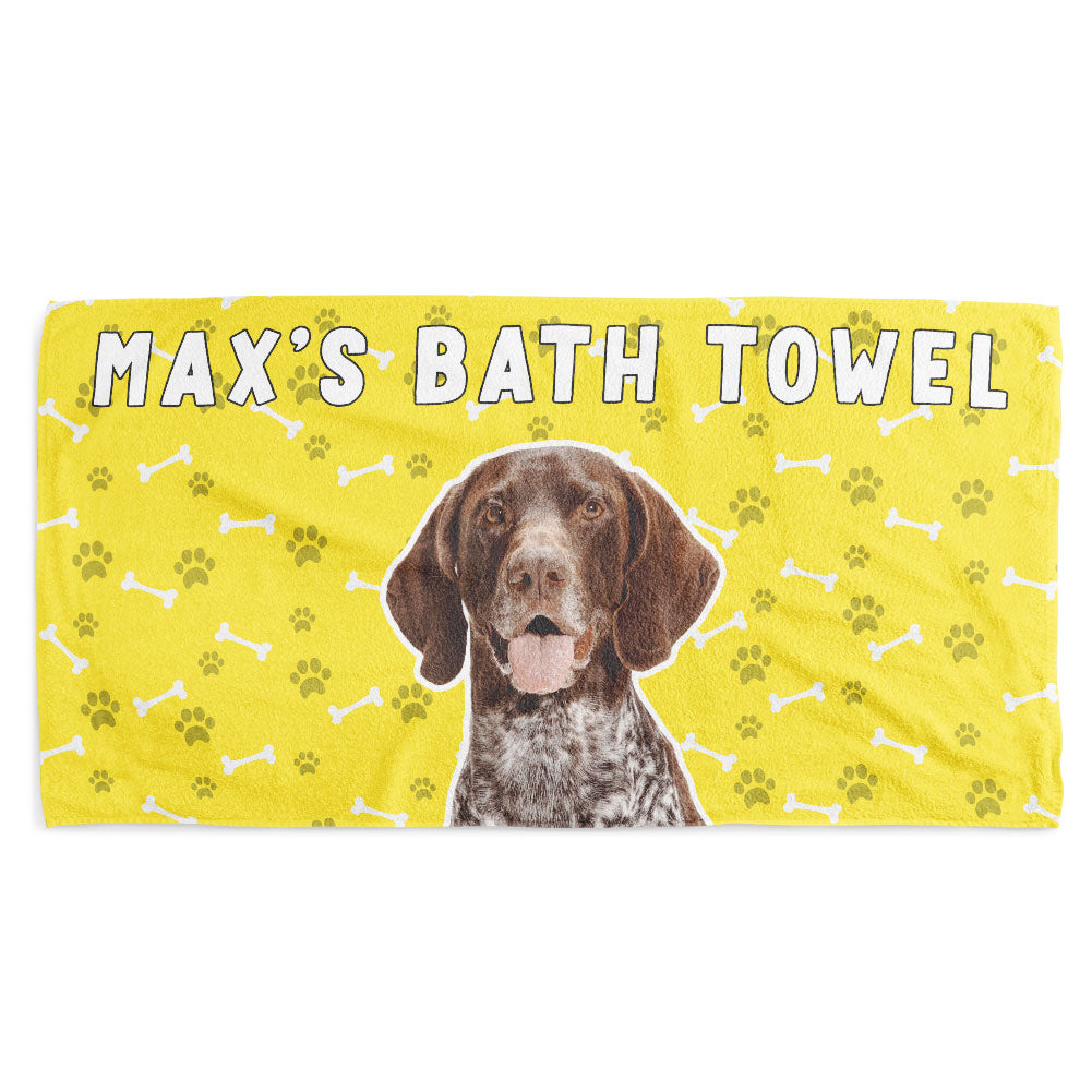 Yellow Dog Name Towel