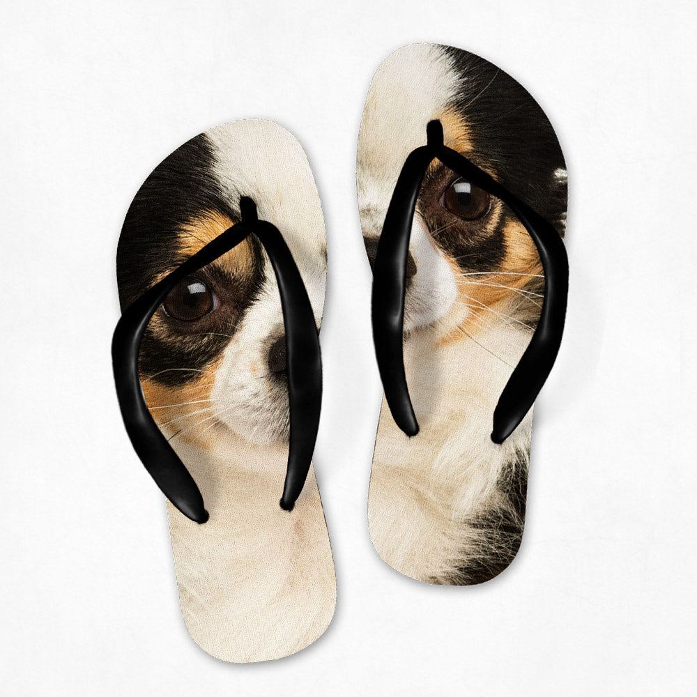 Personalised Dog Face Flip Flops