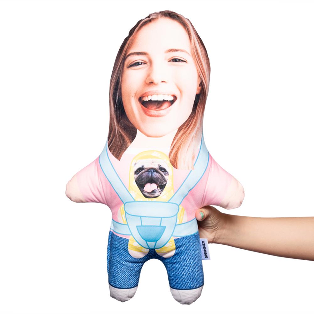 Female Baby Dog Carrier Face Pillow