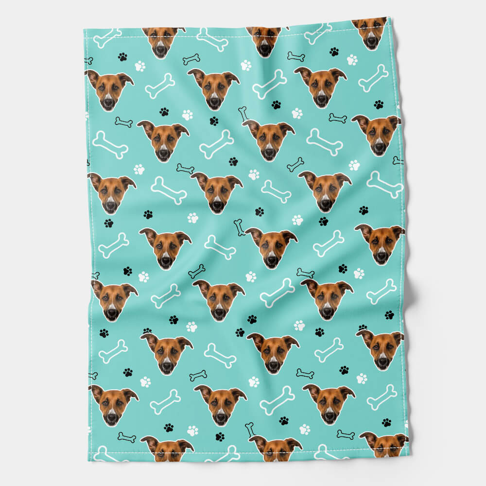 Turquoise Dogsy x Dogs Trust Tea Towel